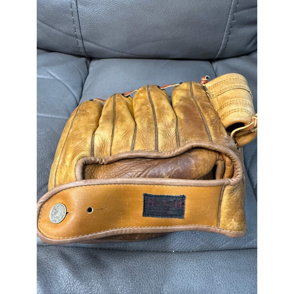 Vintage Hutch Baseball Glove Dick Fowler Model 54 Made in USA Cincinnati Leather